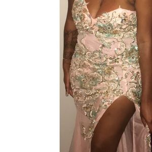 Jovani pink sequin gown